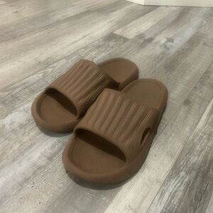 Brown Slide Sandals
